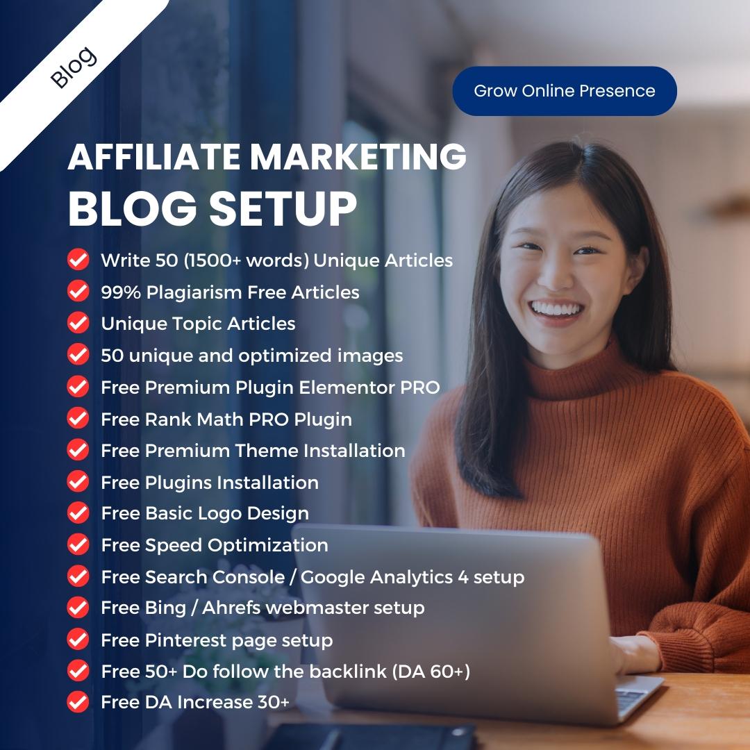 Affiliate Marketing Blog Setup